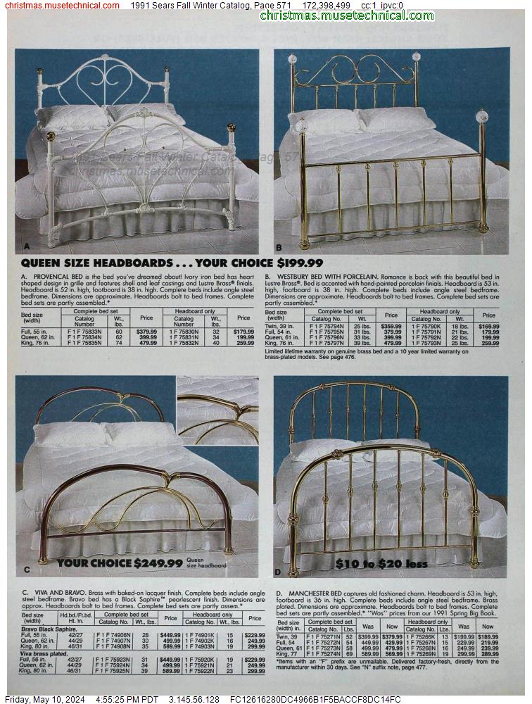 1991 Sears Fall Winter Catalog, Page 571