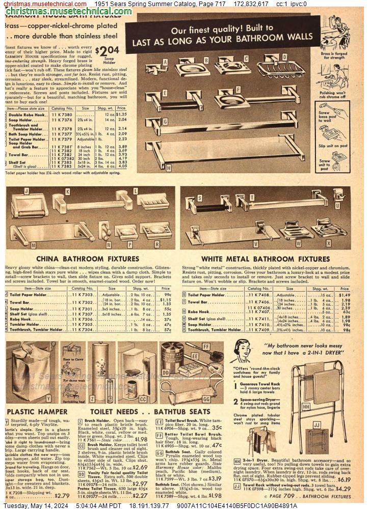 1951 Sears Spring Summer Catalog, Page 717