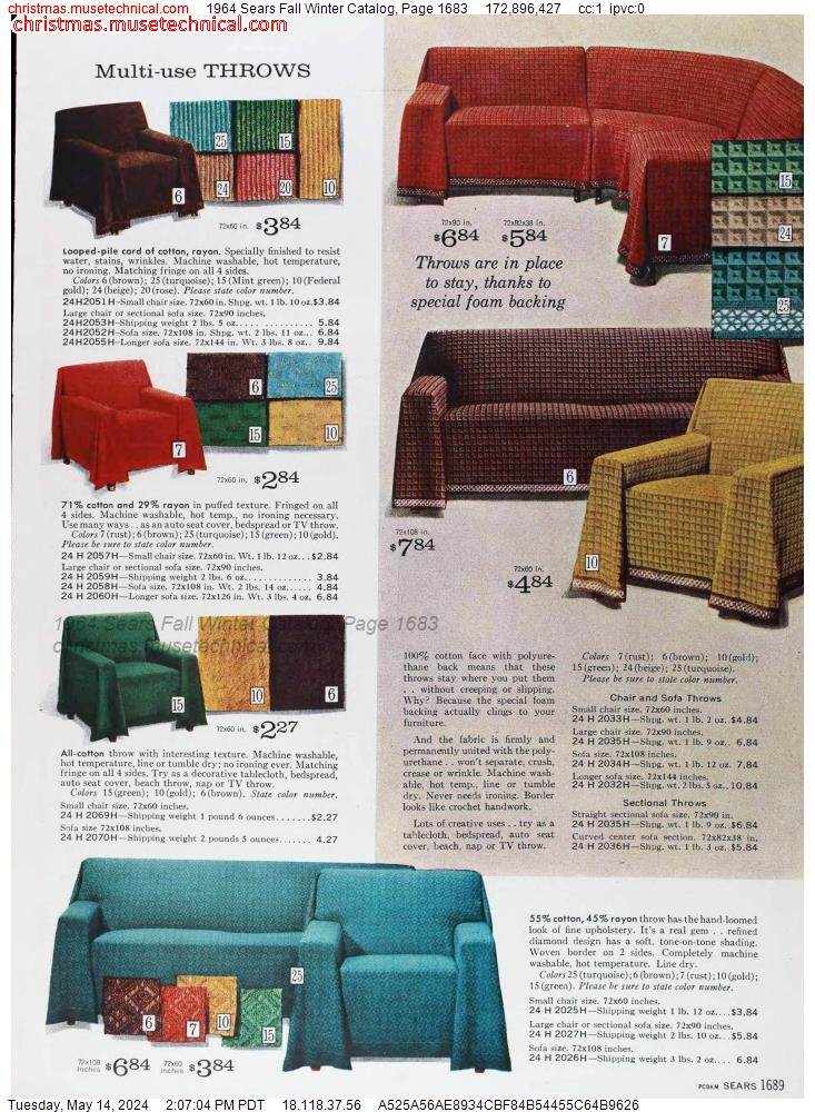 1964 Sears Fall Winter Catalog, Page 1683