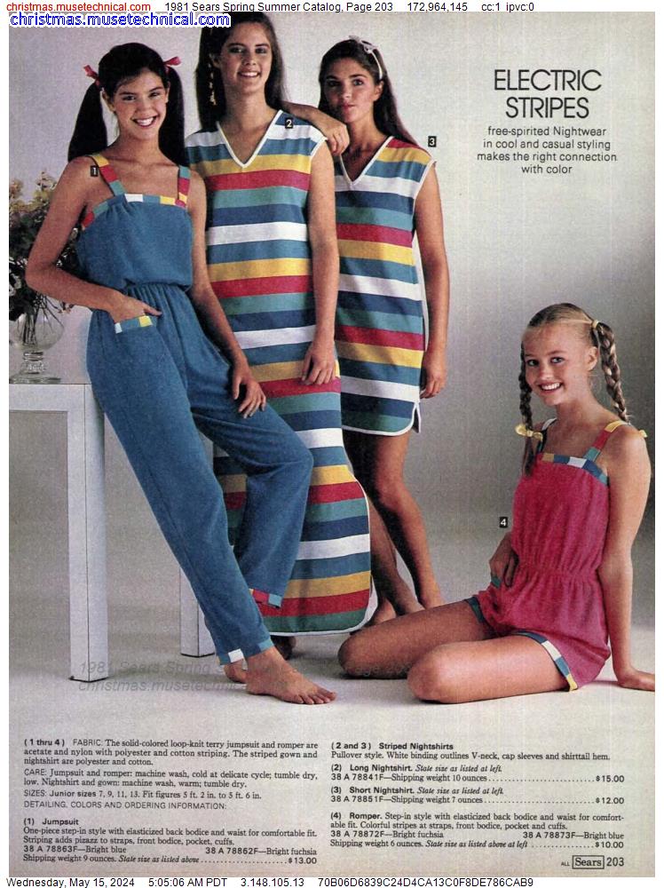 1981 Sears Spring Summer Catalog, Page 203