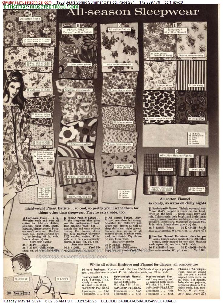 1968 Sears Spring Summer Catalog, Page 284