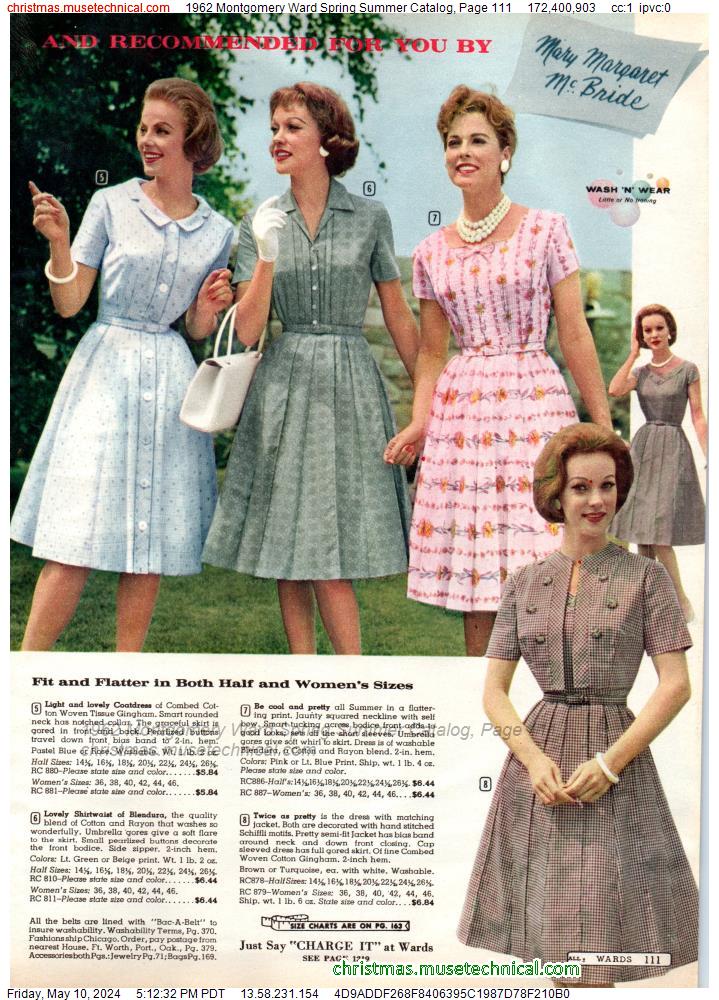 1962 Montgomery Ward Spring Summer Catalog, Page 111