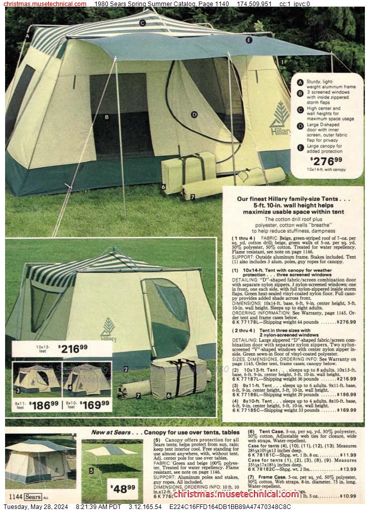 1980 Sears Spring Summer Catalog, Page 1140