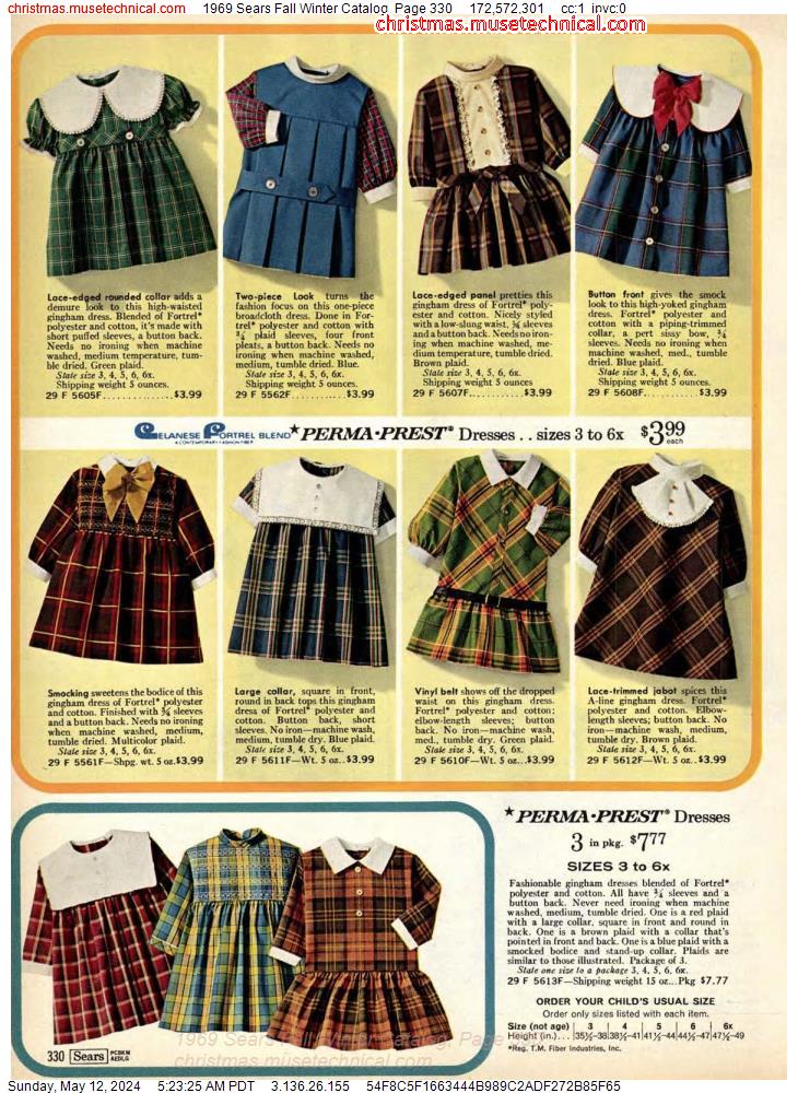 1969 Sears Fall Winter Catalog, Page 330