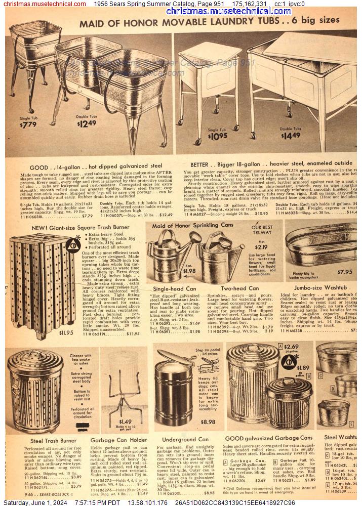 1956 Sears Spring Summer Catalog, Page 951