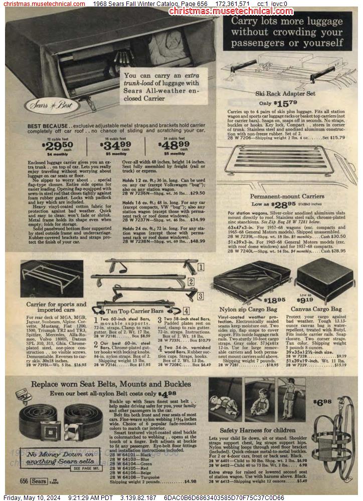 1968 Sears Fall Winter Catalog, Page 656