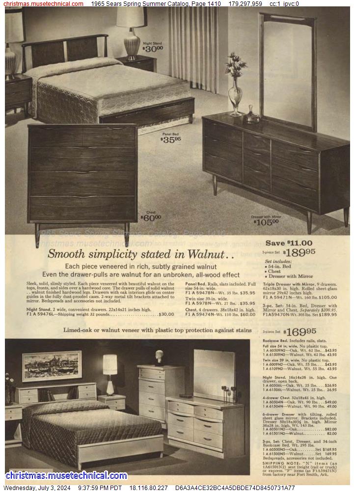 1965 Sears Spring Summer Catalog, Page 1410