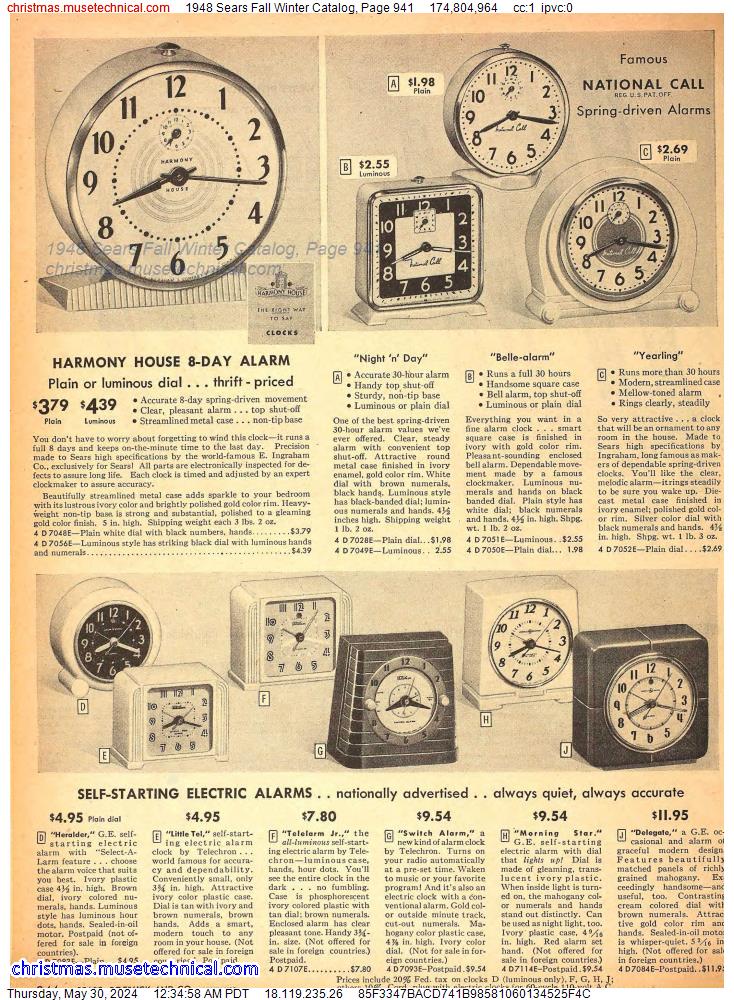 1948 Sears Fall Winter Catalog, Page 941