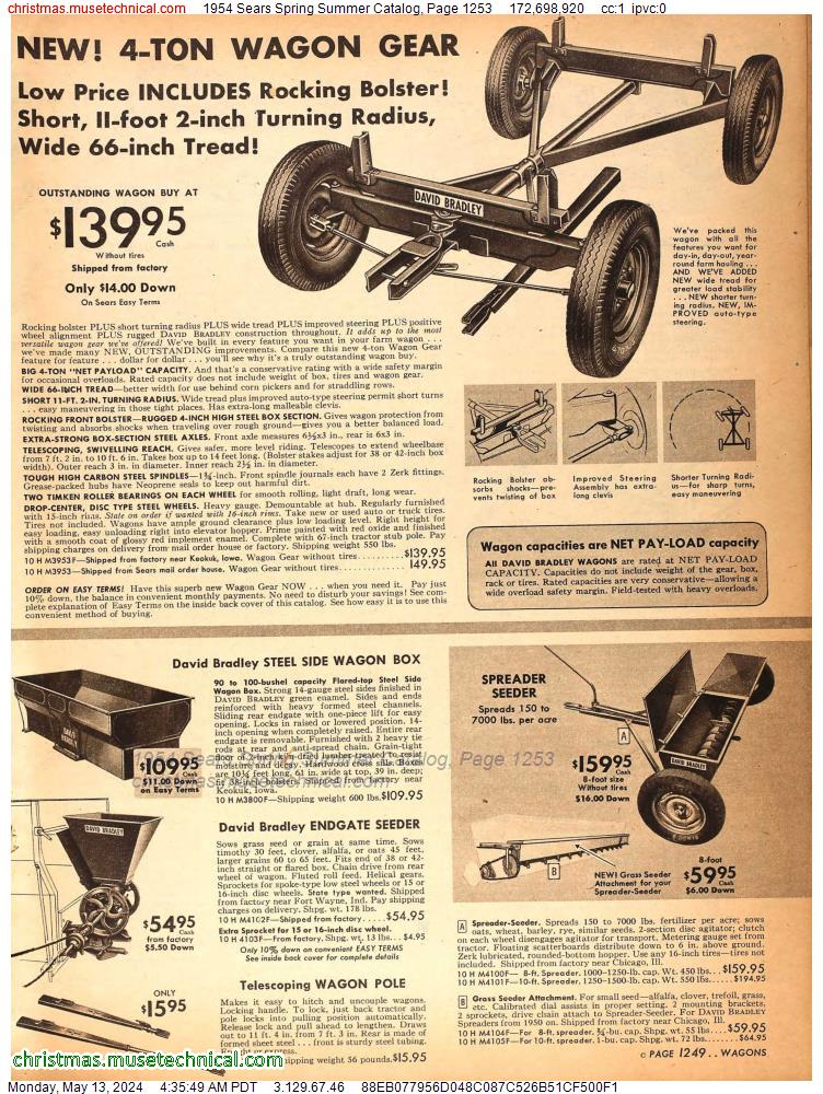 1954 Sears Spring Summer Catalog, Page 1253