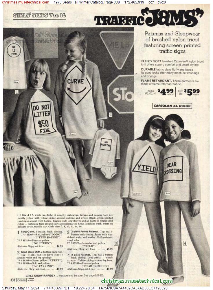 1973 Sears Fall Winter Catalog, Page 338