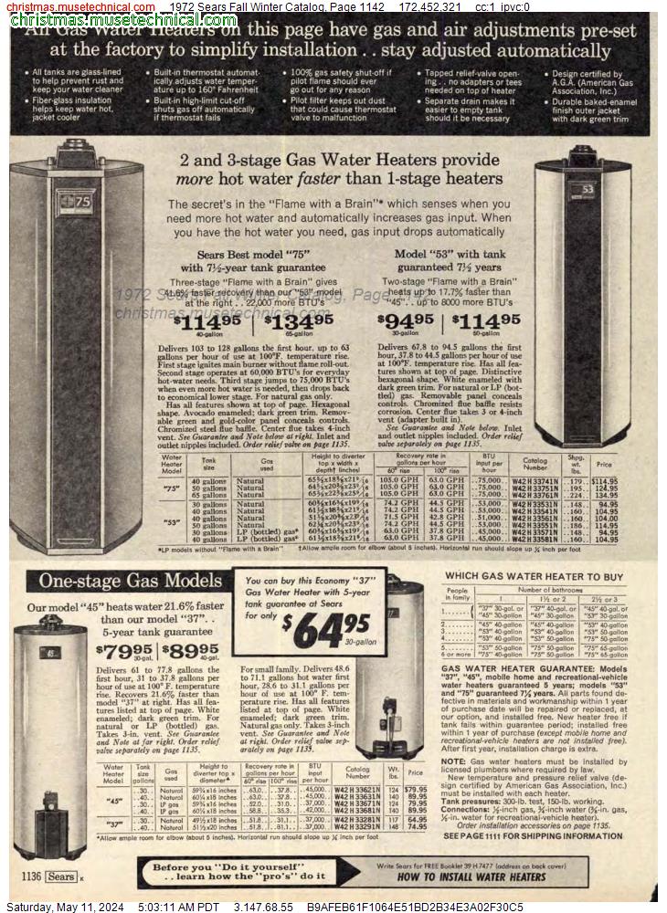 1972 Sears Fall Winter Catalog, Page 1142