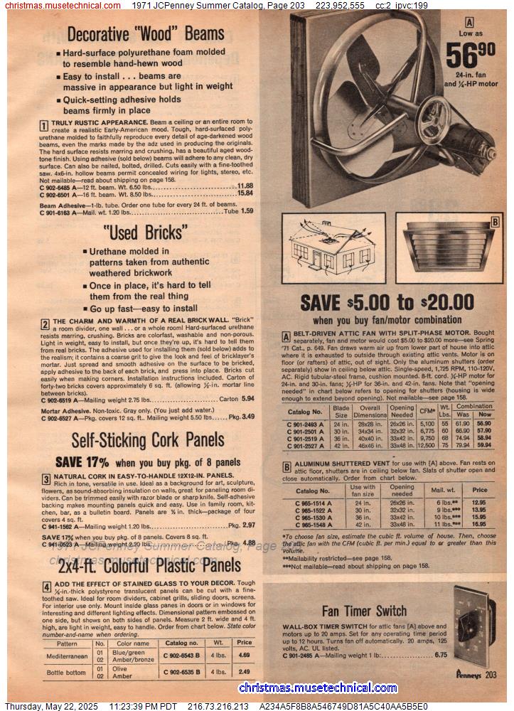 1971 JCPenney Summer Catalog, Page 203