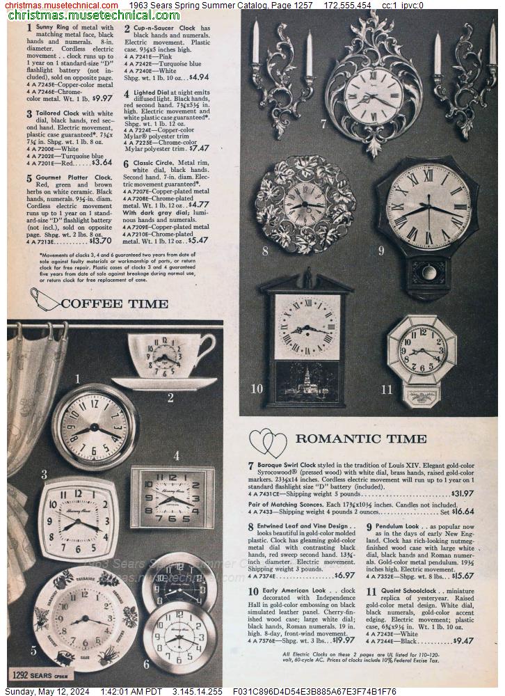 1963 Sears Spring Summer Catalog, Page 1257