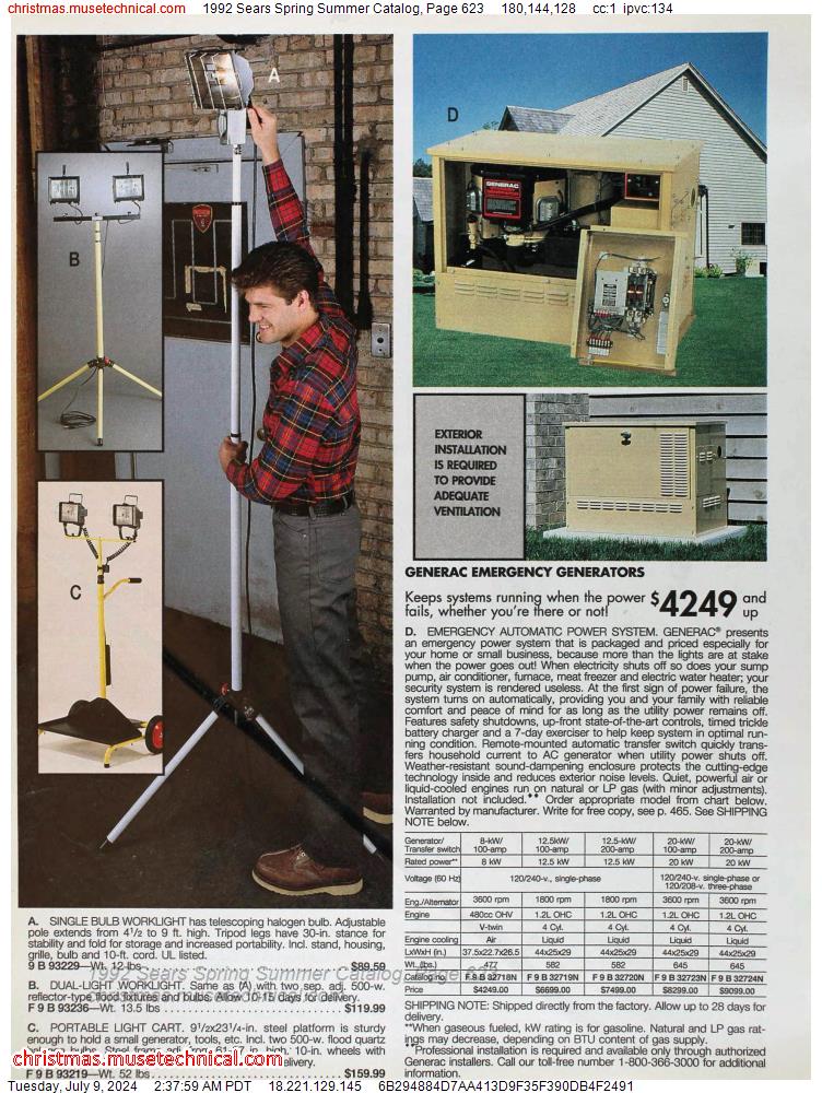 1992 Sears Spring Summer Catalog, Page 623