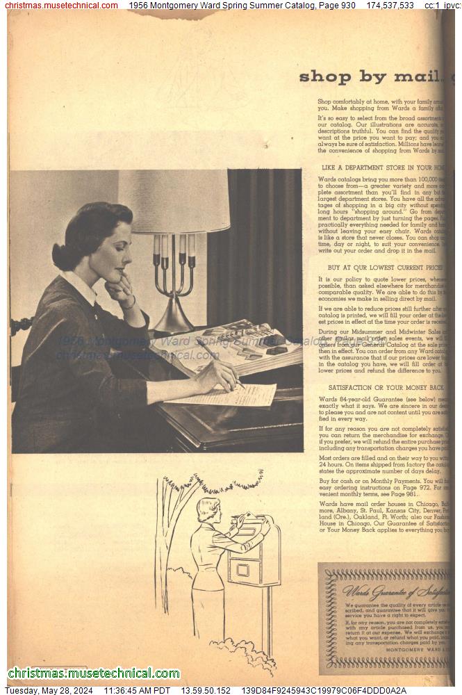 1956 Montgomery Ward Spring Summer Catalog, Page 930