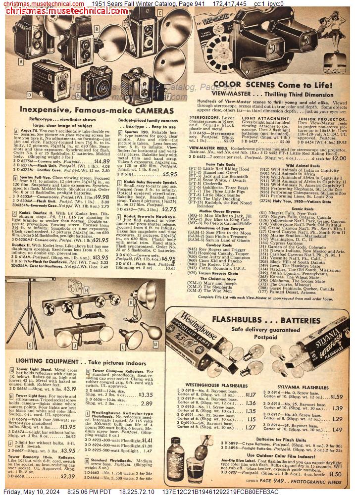 1951 Sears Fall Winter Catalog, Page 941