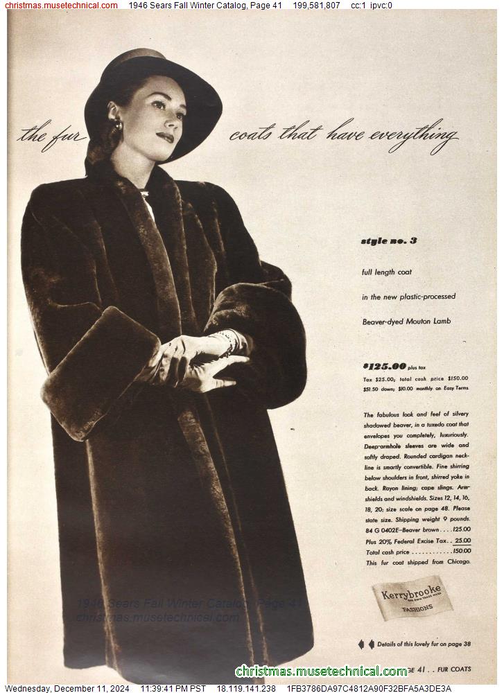 1946 Sears Fall Winter Catalog, Page 41