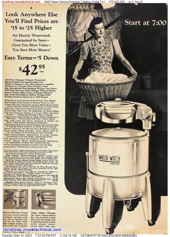 1940 Sears Spring Summer Catalog, Page 741