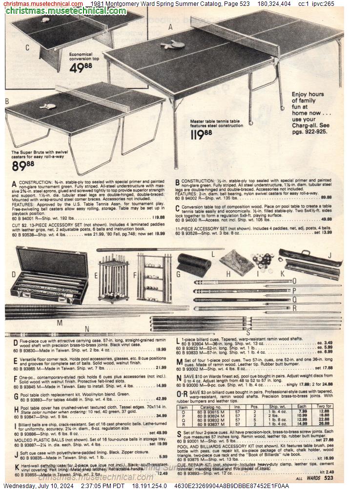 1981 Montgomery Ward Spring Summer Catalog, Page 523