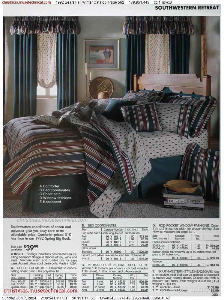 1992 Sears Fall Winter Catalog, Page 562