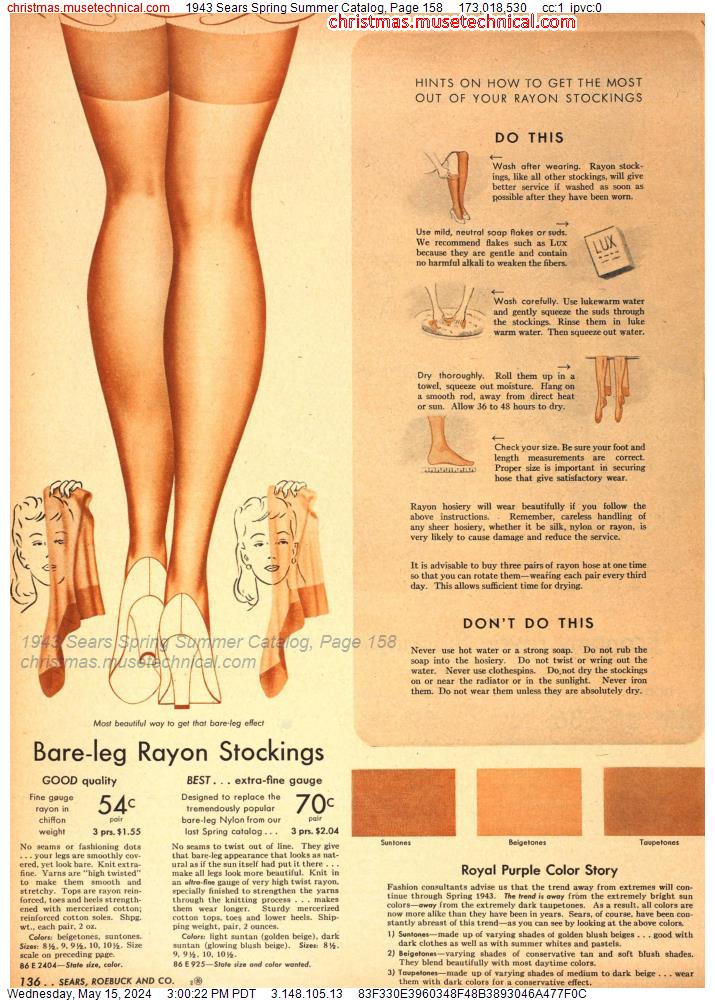 1943 Sears Spring Summer Catalog, Page 158