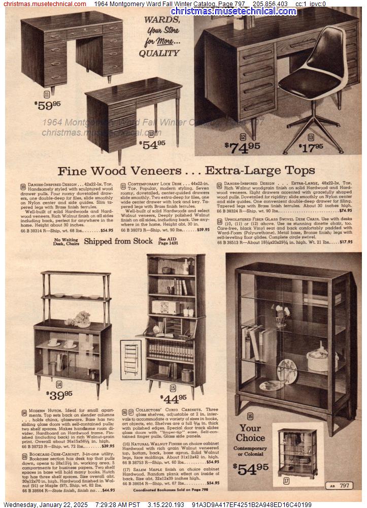 1964 Montgomery Ward Fall Winter Catalog, Page 797