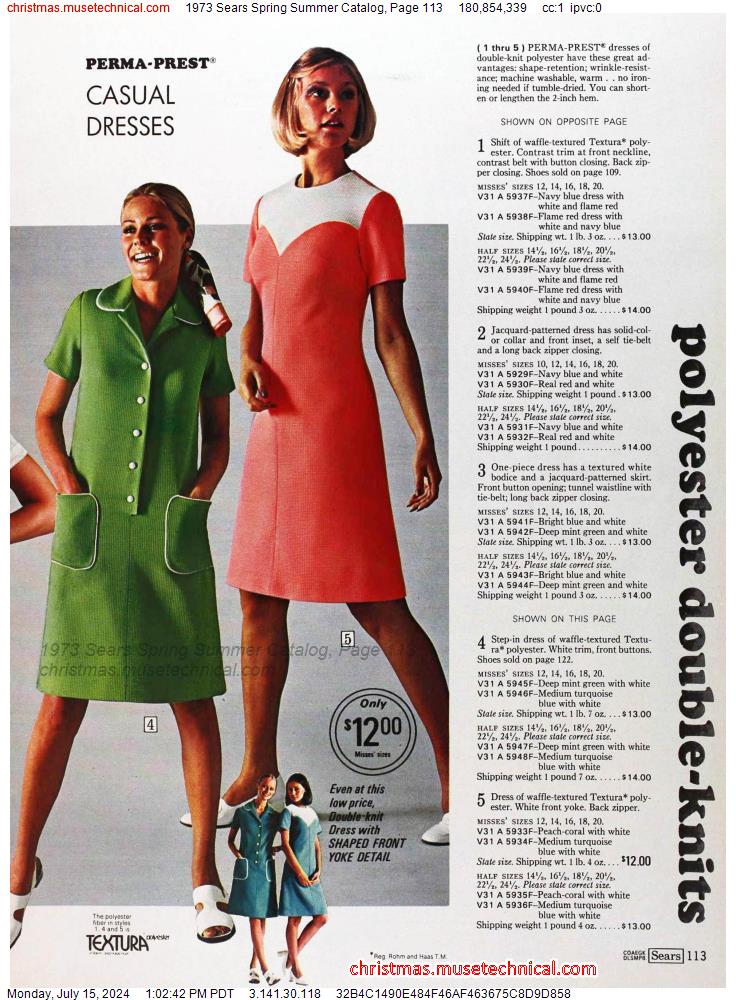 1973 Sears Spring Summer Catalog, Page 113