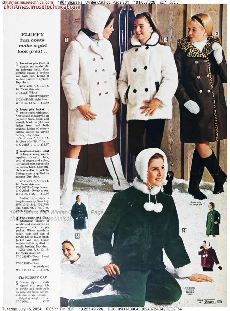 1967 Sears Fall Winter Catalog, Page 301