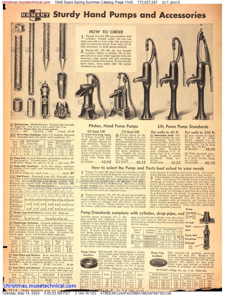 1946 Sears Spring Summer Catalog, Page 1140