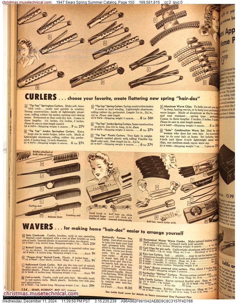 1947 Sears Spring Summer Catalog, Page 150