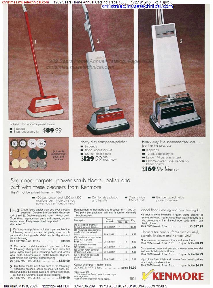 1989 Sears Home Annual Catalog, Page 1038