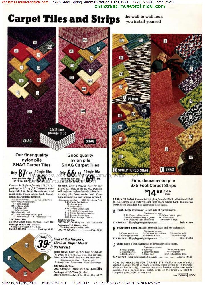 1975 Sears Spring Summer Catalog, Page 1231