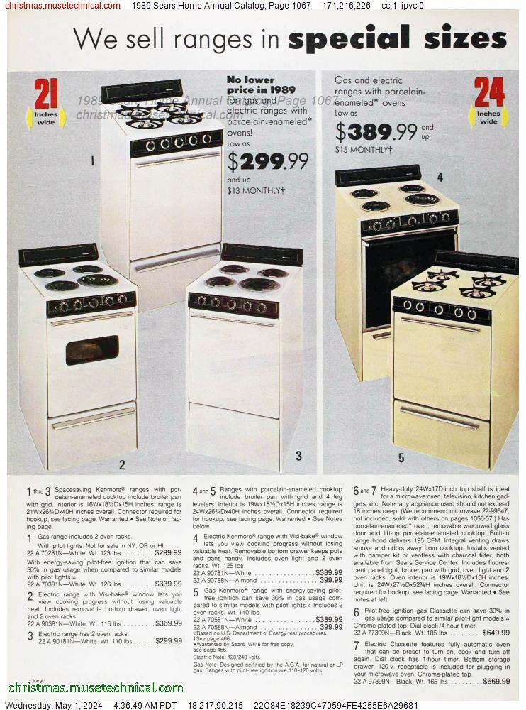 1989 Sears Home Annual Catalog, Page 1067