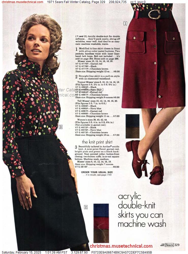 1971 Sears Fall Winter Catalog, Page 329