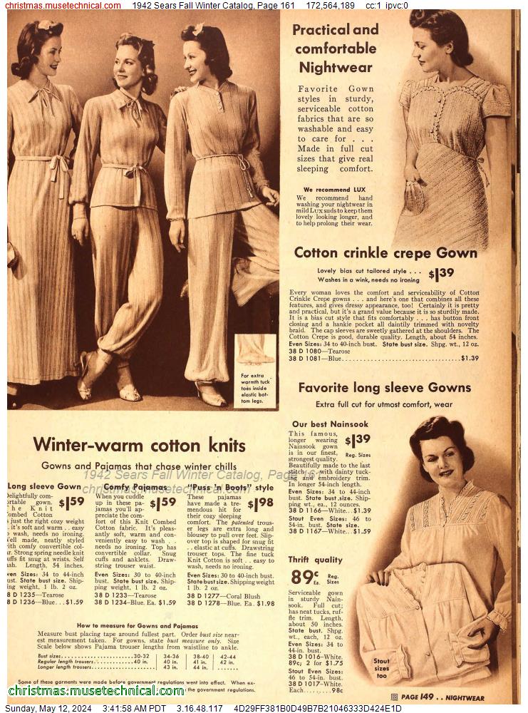 1942 Sears Fall Winter Catalog, Page 161