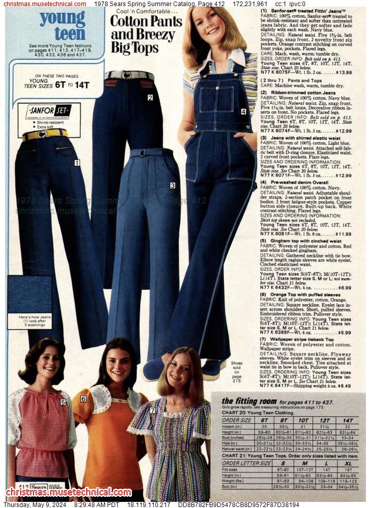 1978 Sears Spring Summer Catalog, Page 412