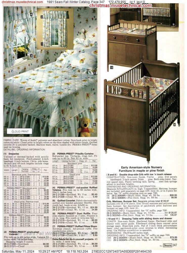 1981 Sears Fall Winter Catalog, Page 347