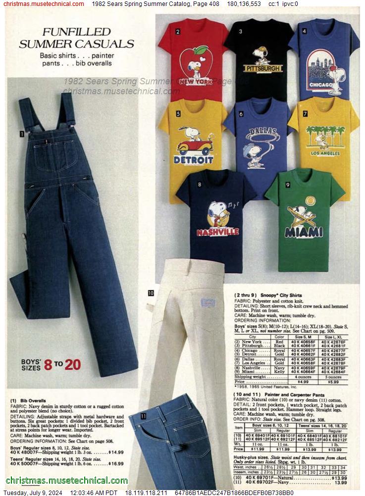 1982 Sears Spring Summer Catalog, Page 408