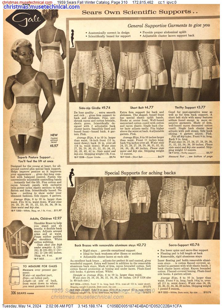 1959 Sears Fall Winter Catalog, Page 310