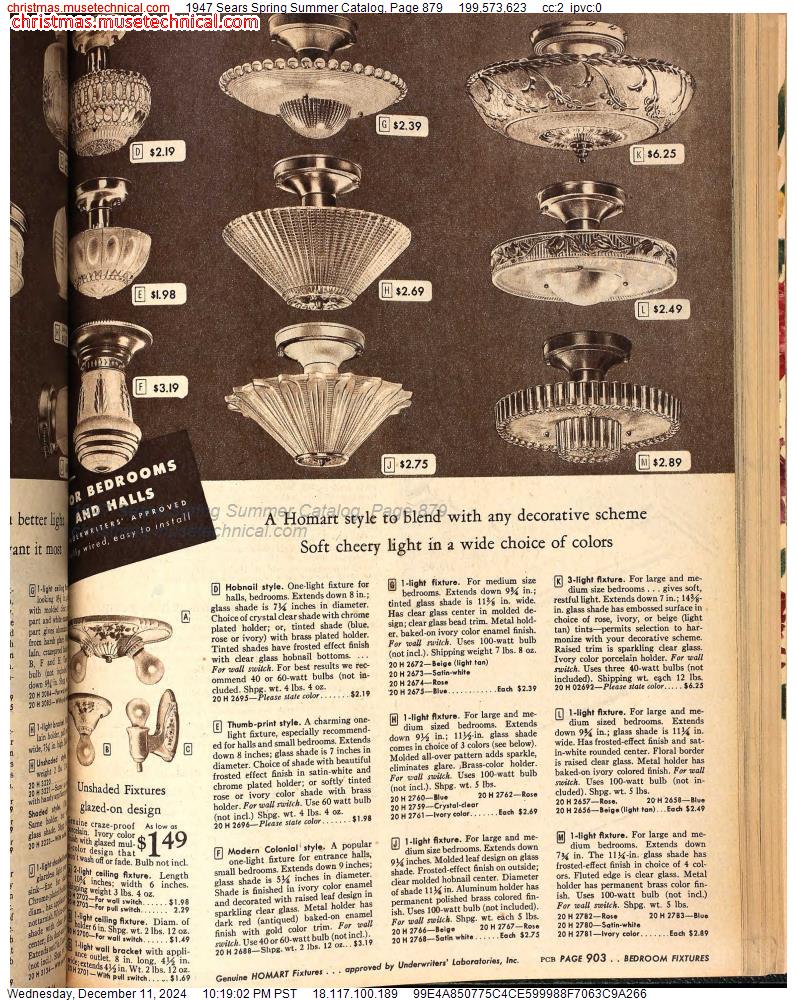 1947 Sears Spring Summer Catalog, Page 879