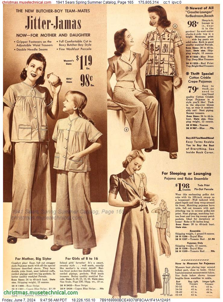 1941 Sears Spring Summer Catalog, Page 165