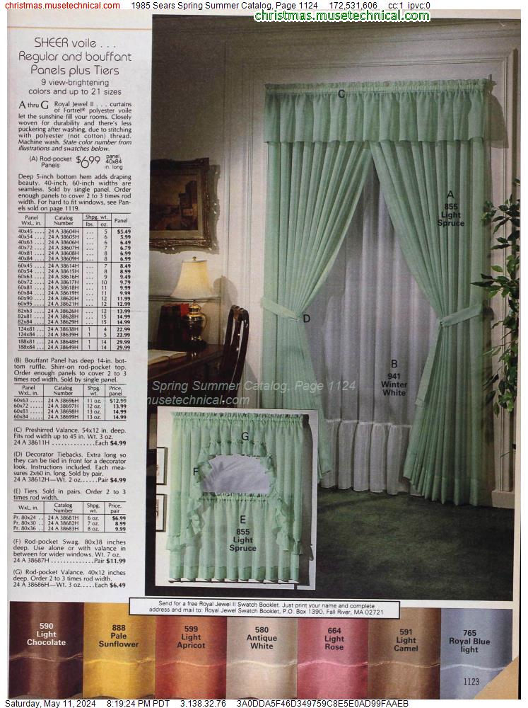 1985 Sears Spring Summer Catalog, Page 1124
