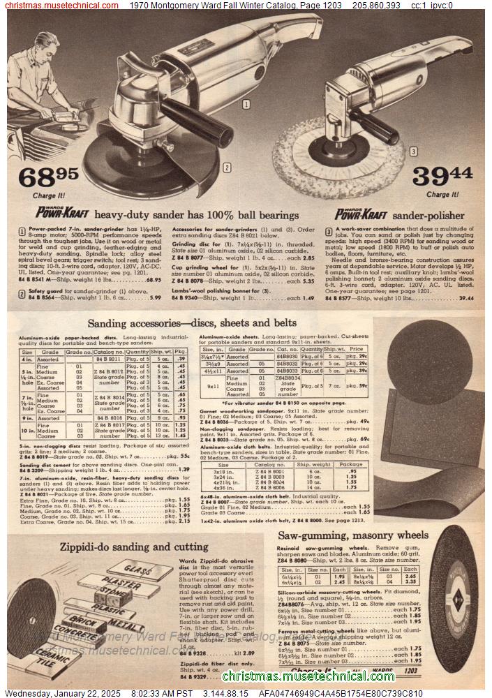 1970 Montgomery Ward Fall Winter Catalog, Page 1203