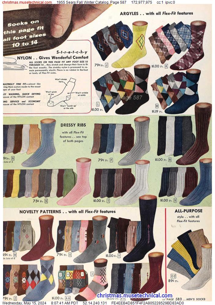 1955 Sears Fall Winter Catalog, Page 587