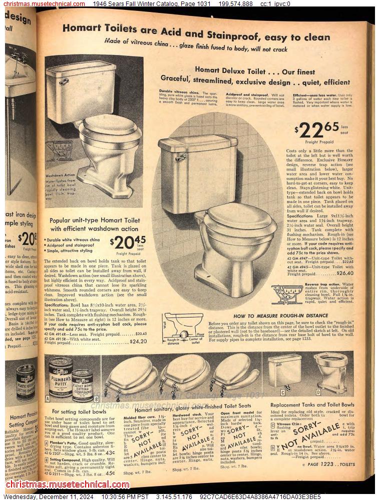 1946 Sears Fall Winter Catalog, Page 1031