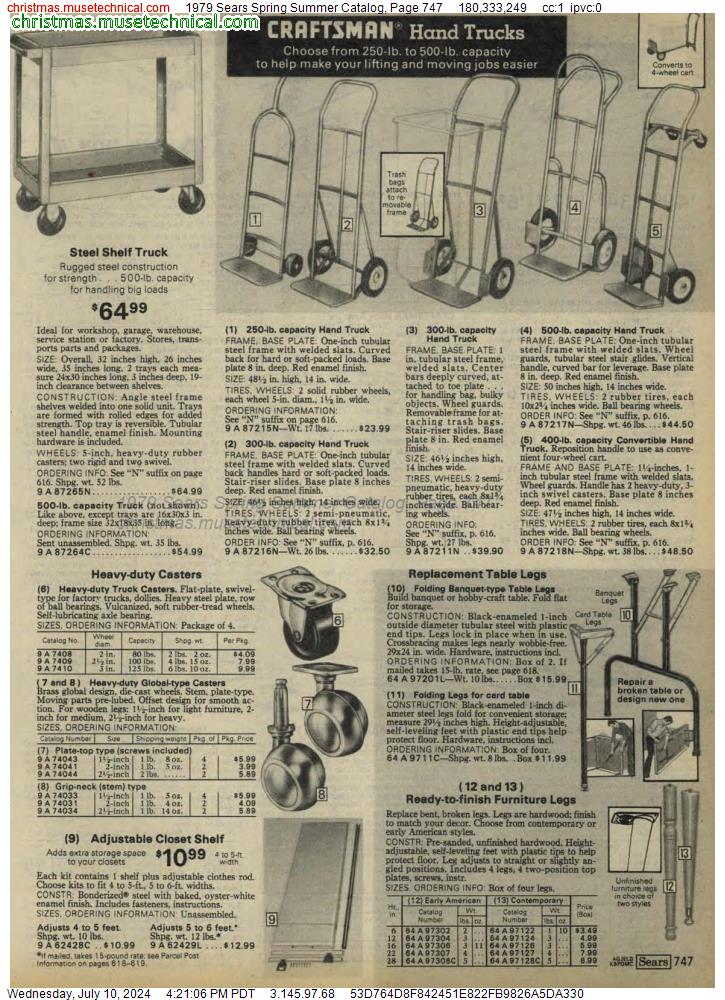 1979 Sears Spring Summer Catalog, Page 747
