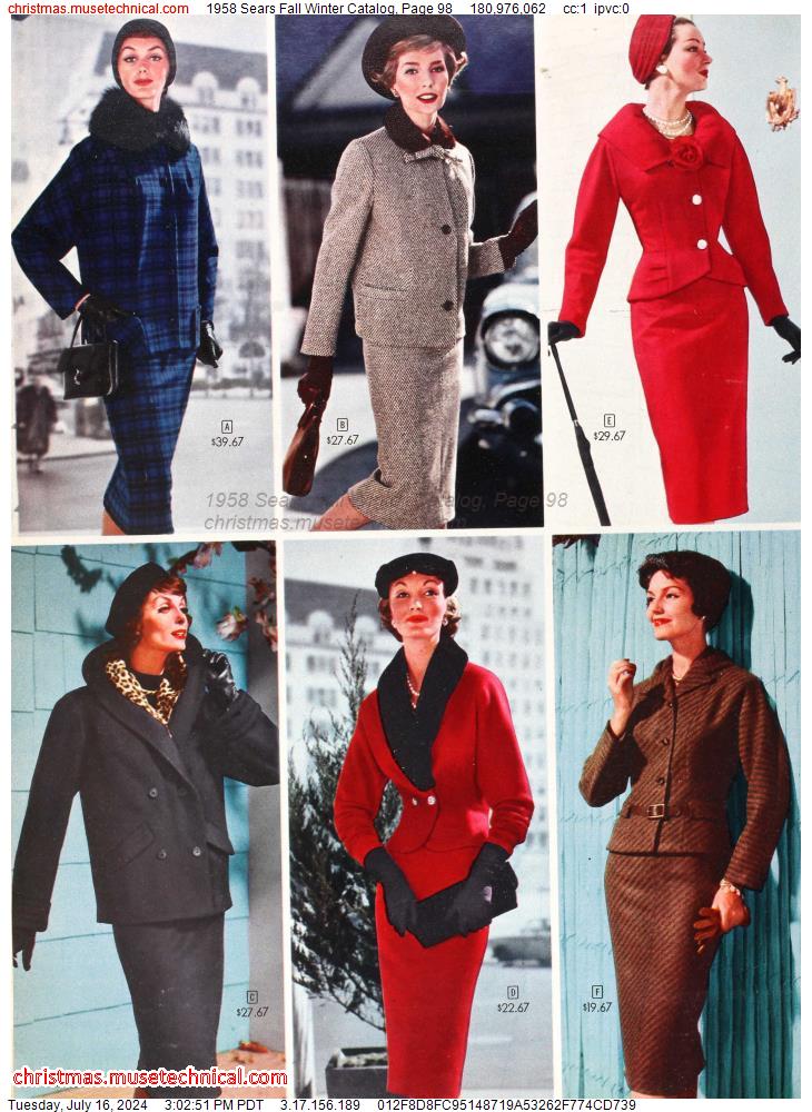 1958 Sears Fall Winter Catalog, Page 98