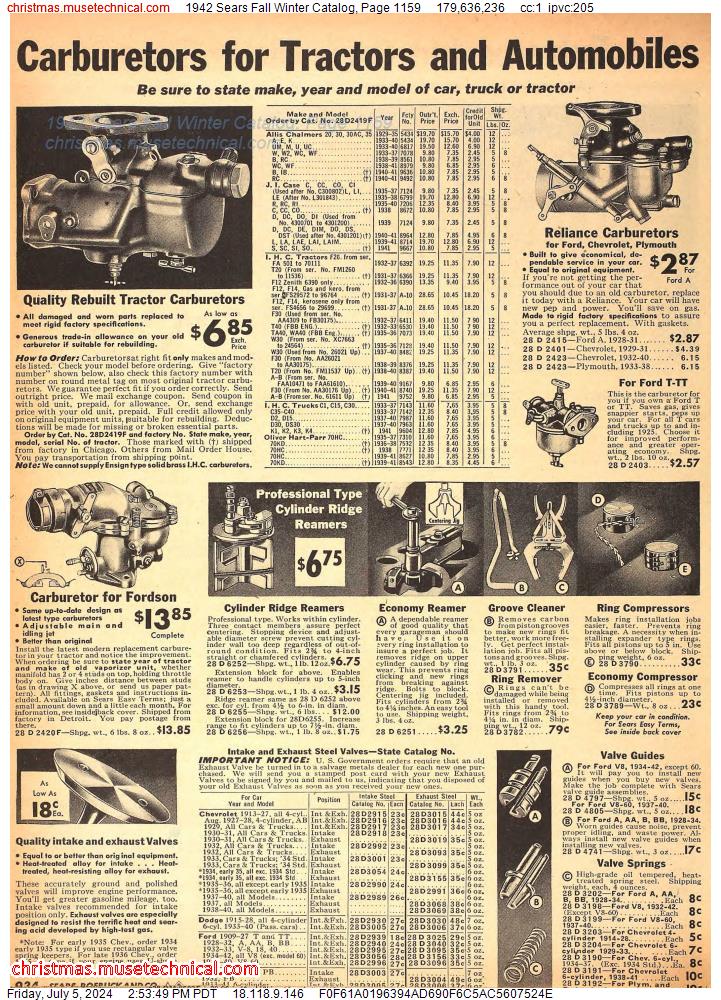 1942 Sears Fall Winter Catalog, Page 1159