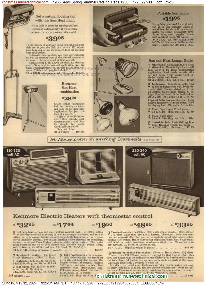 1965 Sears Spring Summer Catalog, Page 1256