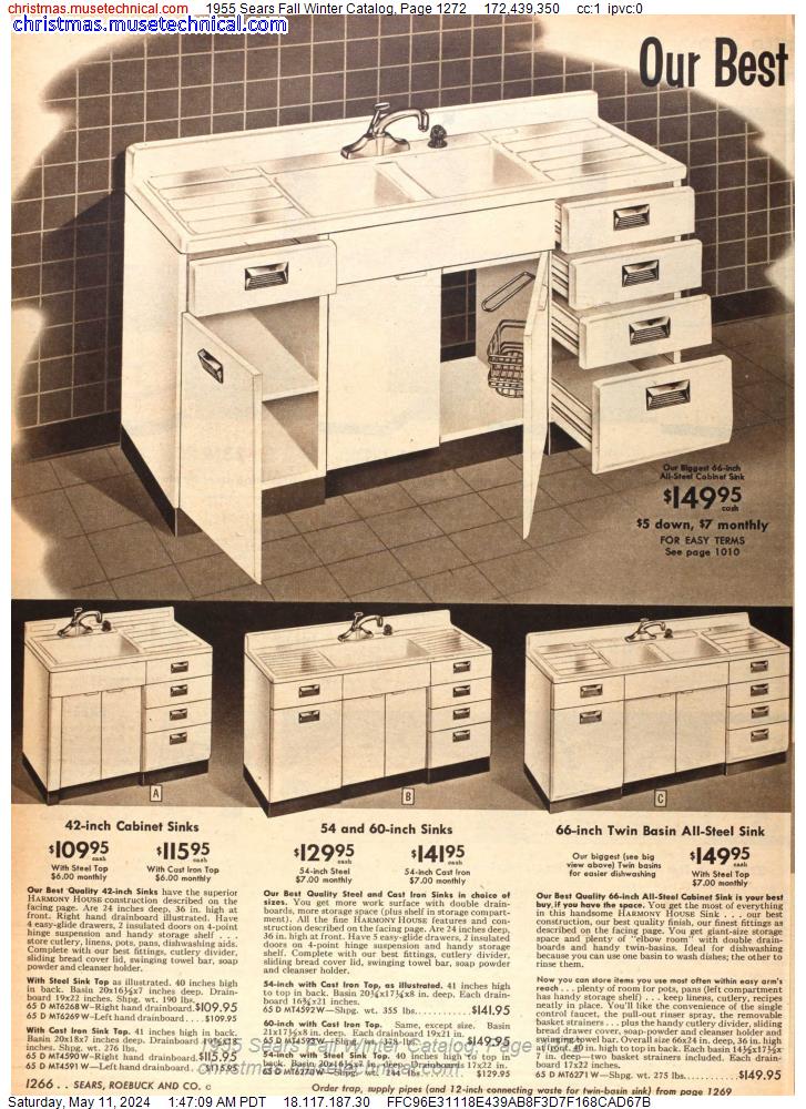 1955 Sears Fall Winter Catalog, Page 1272
